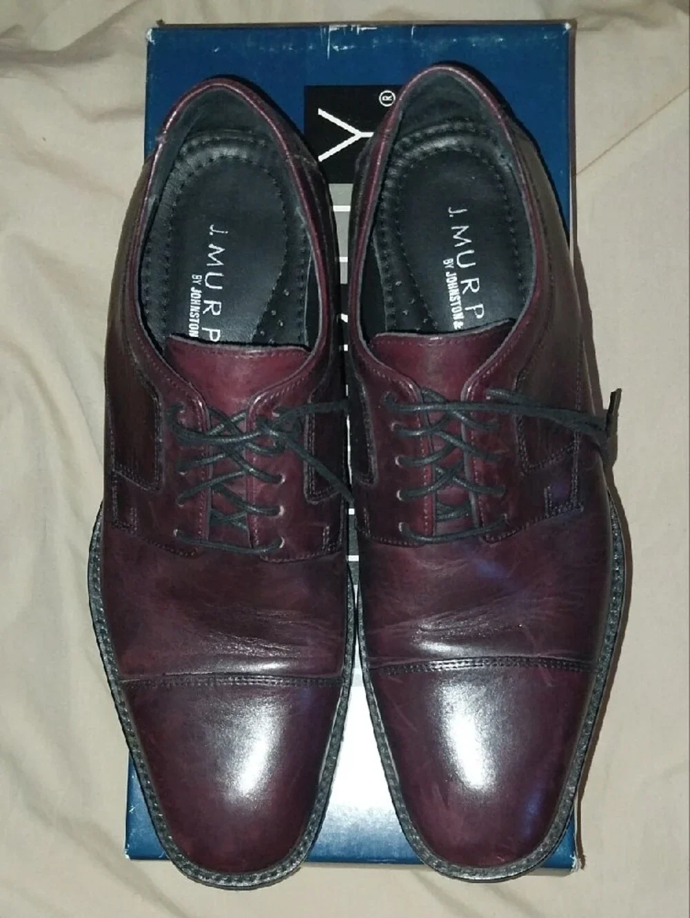 Men's Brown Leather Lace-Up Oxfords by J. Murphy